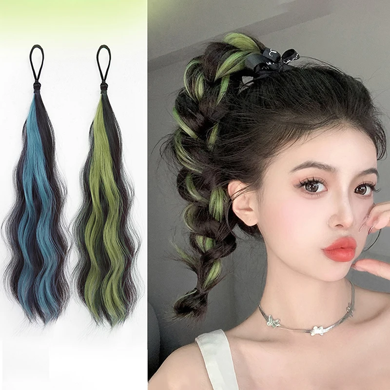 

Highlight Synthetic Self-Winding Hair Bundle Wavy DIY Hair Bun Ponytail Head Artifact Braided Ponytail Hair Extension Hairpiece