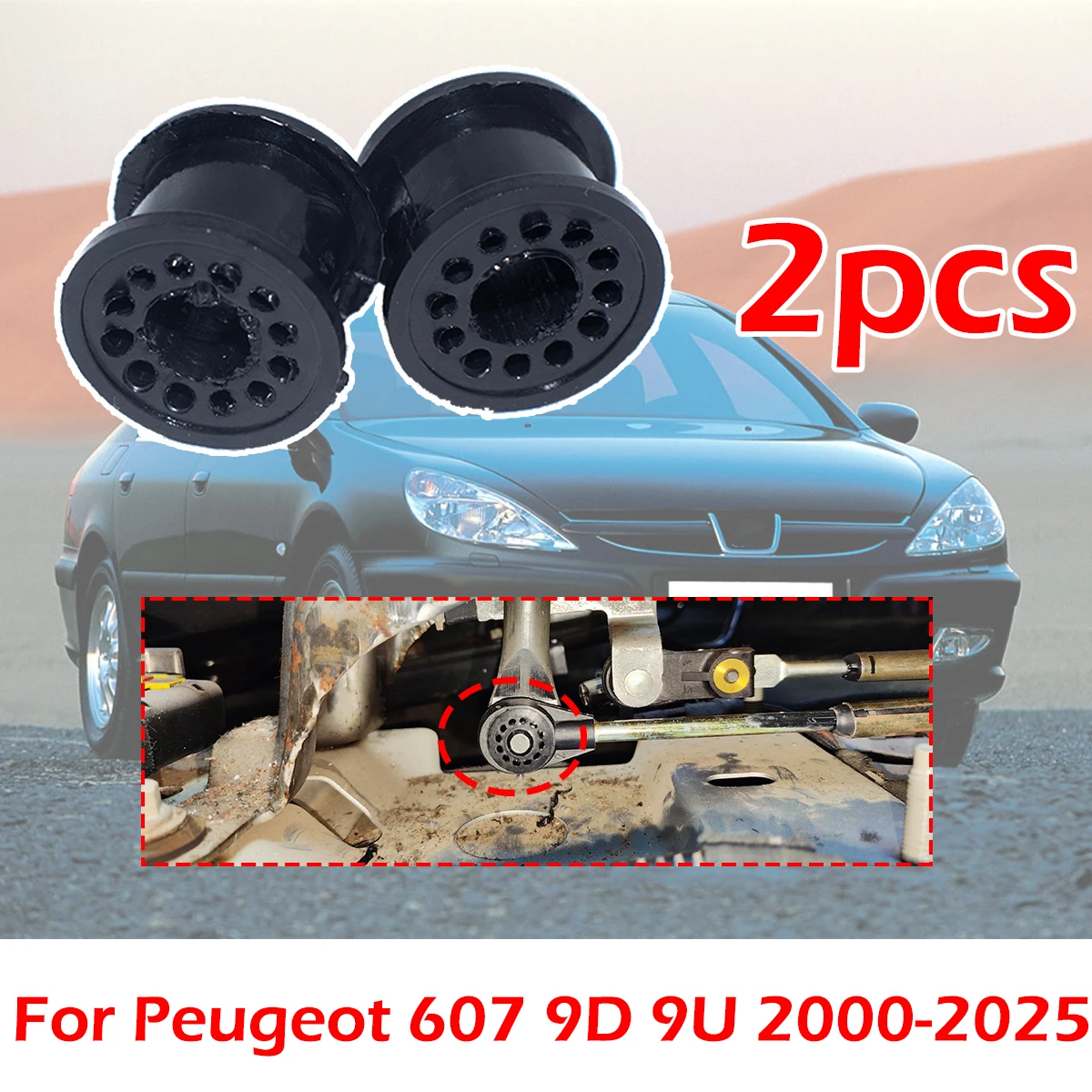 

2X Manual Transmission Gearbox Shift Lever Cable Linkage Rubber Bushing Repair Kit For Peugeot 607 9D 9U 00-25 Replacement Part