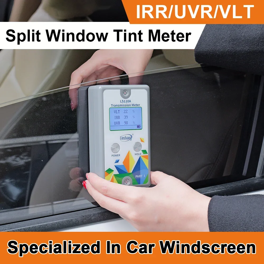 Medidor de tinte de ventana de coche LS110A 940nm IR Split Solar UV, detección de transmitancia de luz Visible, medidor de tinte de ventana