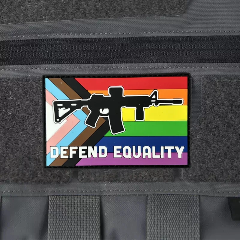 AR-15 Defend Equality 3D PVC Patch on Clothes Tactical Morale Badge Hook Loop Military Patches Backpack Armband Stickers