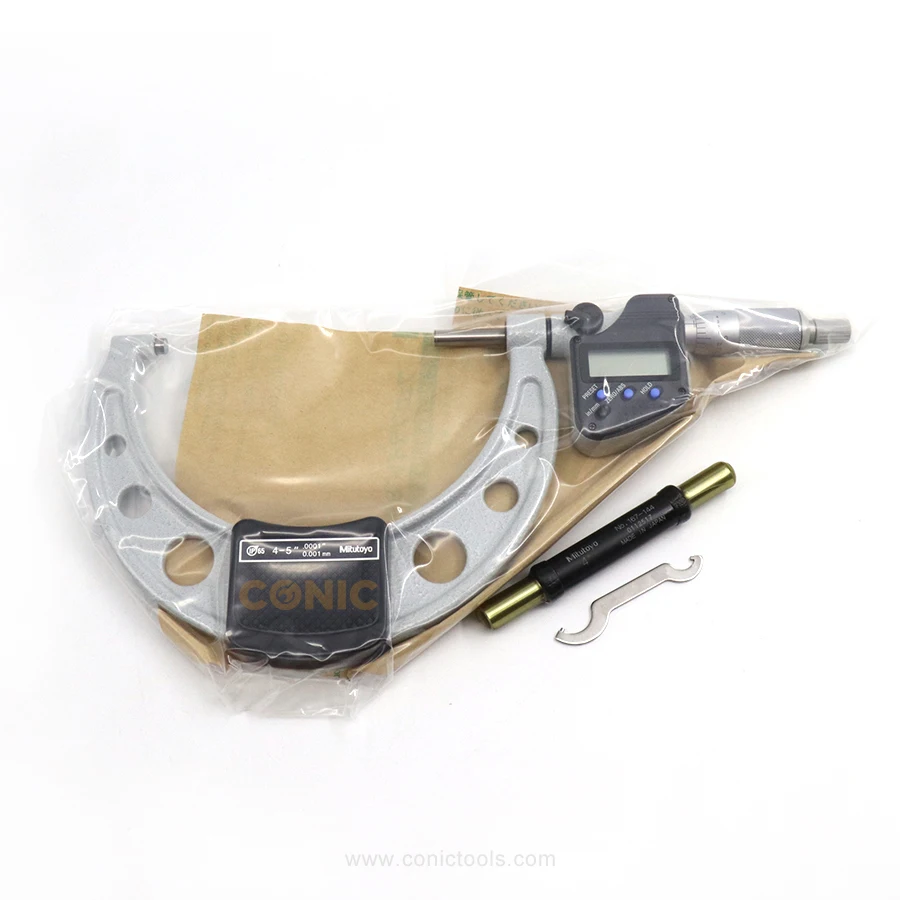 

293-350-30 Original Mitutoyos IP65 Waterproof Digital Outside Micrometer 4"-5" With SPC Output And Mm/inch Switch