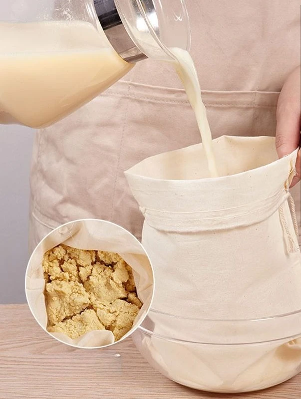 Drawstring Nut Milk Bags Cotton Cheesecloth for Straining Yogurt Juice Tea Strainer Bag Reusable Filter Mesh Cheese Cloth