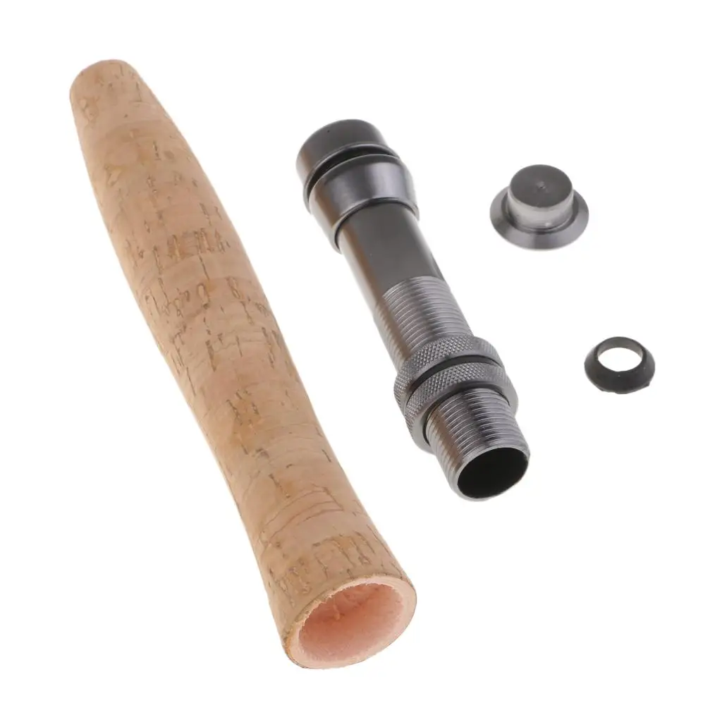 Durable Fishing Rod Handle Cork Grip with Metal Reel Seat for Fly Rod DIY Projects and Easy Installation