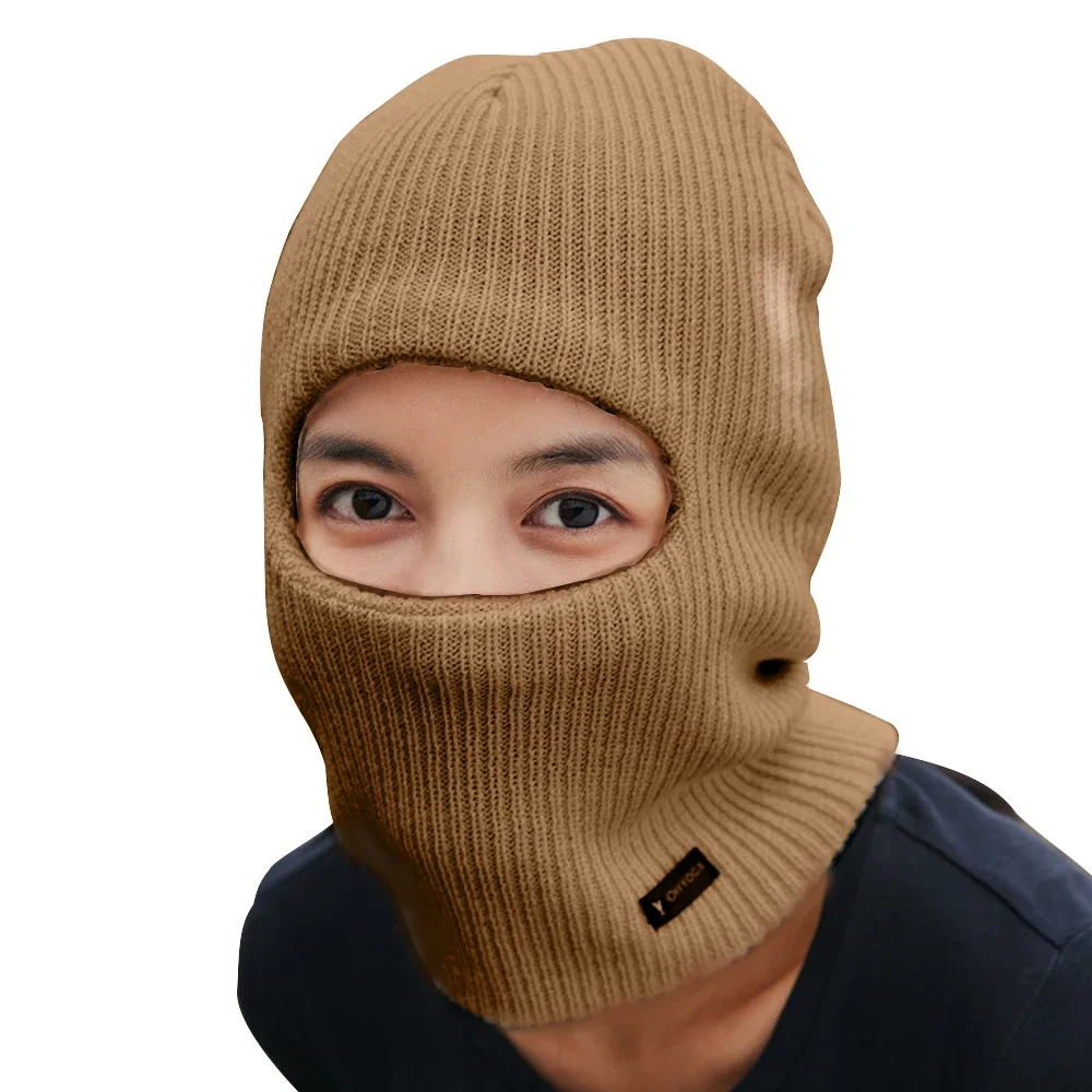 

Ohsunny Balaclava Cycling Cap Unisex Full Face Cover Skullies Knitted Thicken Winter 2in1 Beanies for Outdoor Motorcycle