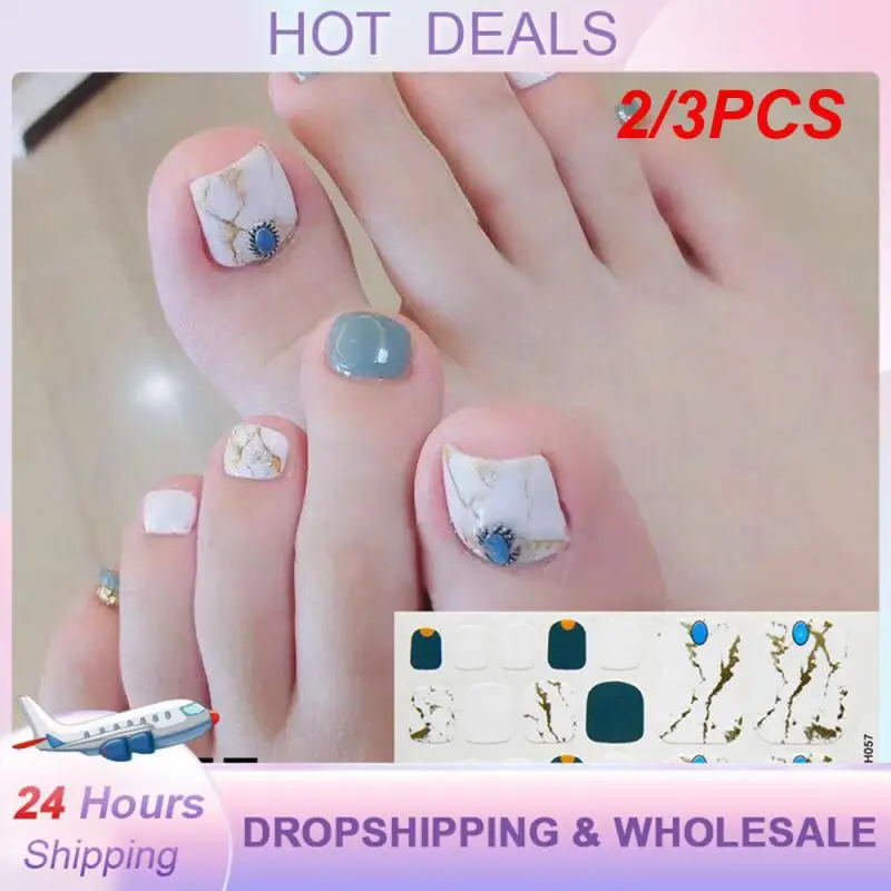 2/3PCS Manicure Foot Stickers Process Nail Polish Film Toenail Design Cute Design Nail Supplies And Manicure Tools