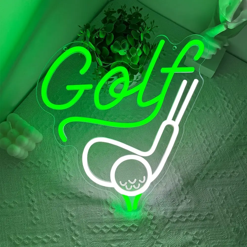 جولف النيون الرياضة عكس الضوء LED ضوء النيون ل ماستر كرة جولف بار مكتب غرفة نوم نادي رجل كهف ديكور هدية USB عكس الضوء #2