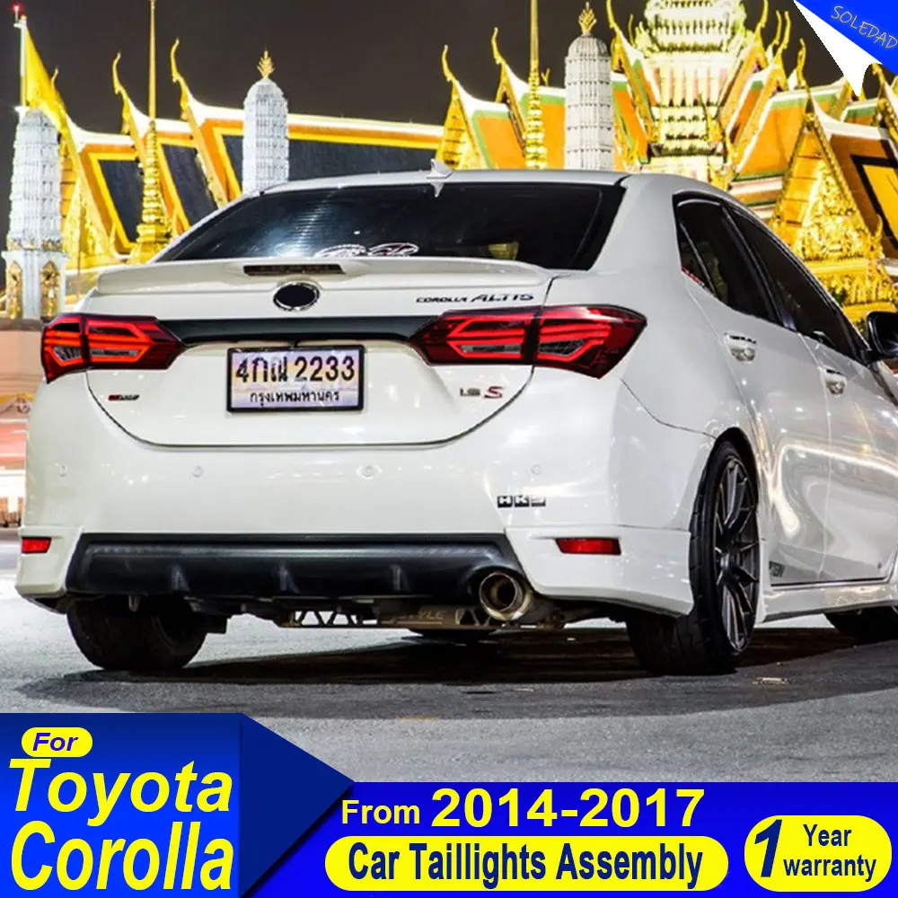 Car LED Tail Light Assembly For Toyota Corolla 2014 2015 2016 2017 Tail lamp with LED Turning Full LED Rear Taillight Auto Parts