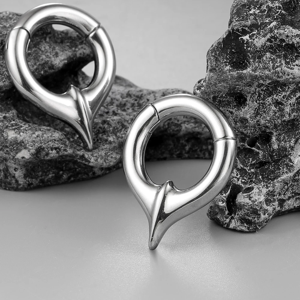 Giga 2g(6mm) Retro Style Stainless Steel Ear Weights Gauges For Women Magnetic Hoop Hanger Piercing Body Jewelry
