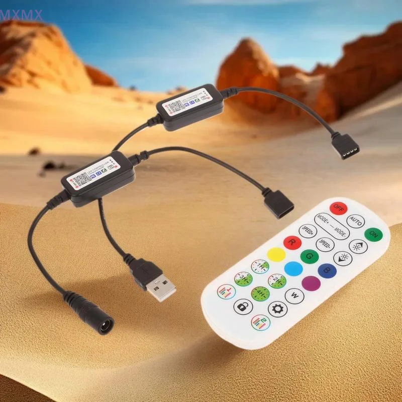 Комплект разъемов для светодиодной ленты постоянного тока USB 5 В-24 В RGB с беспроводным управлением смартфона