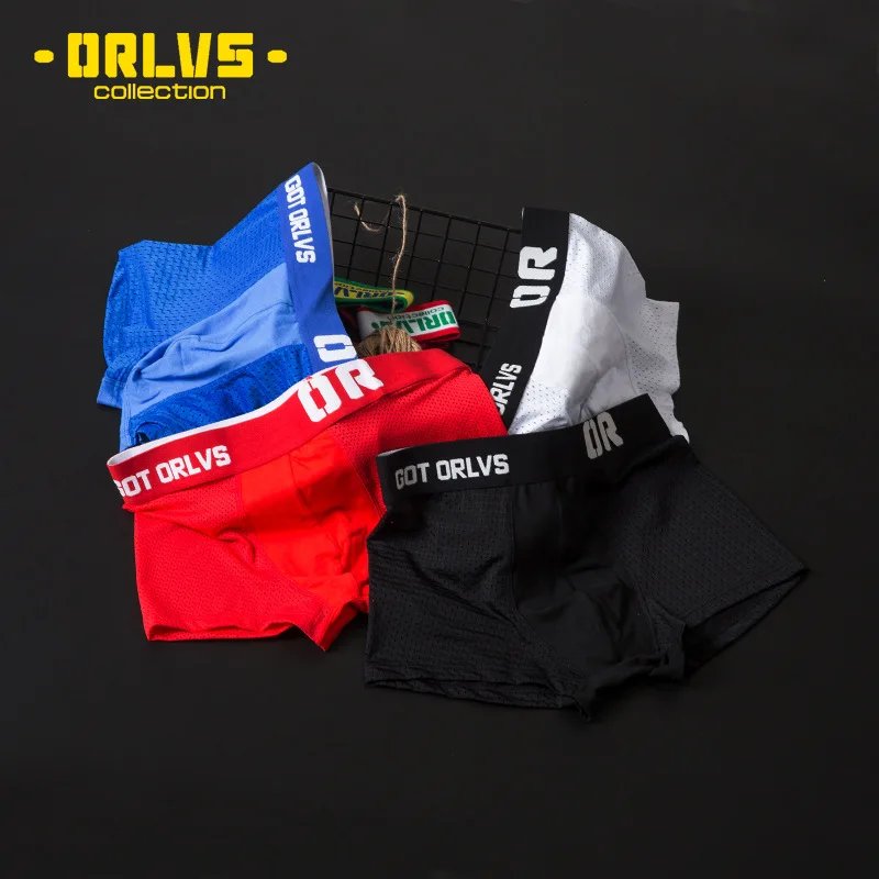 ORLVS, men's underwear solid color, breathable boxer shorts for men, OR207