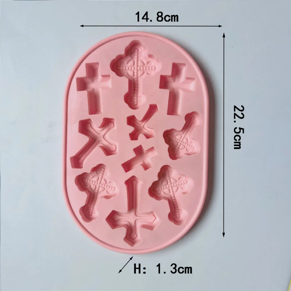 Religious Vintage Cross Silicone Mold Easter Handmade DIY Epoxy Mould Chocolate Cake Accessories Baking Tools