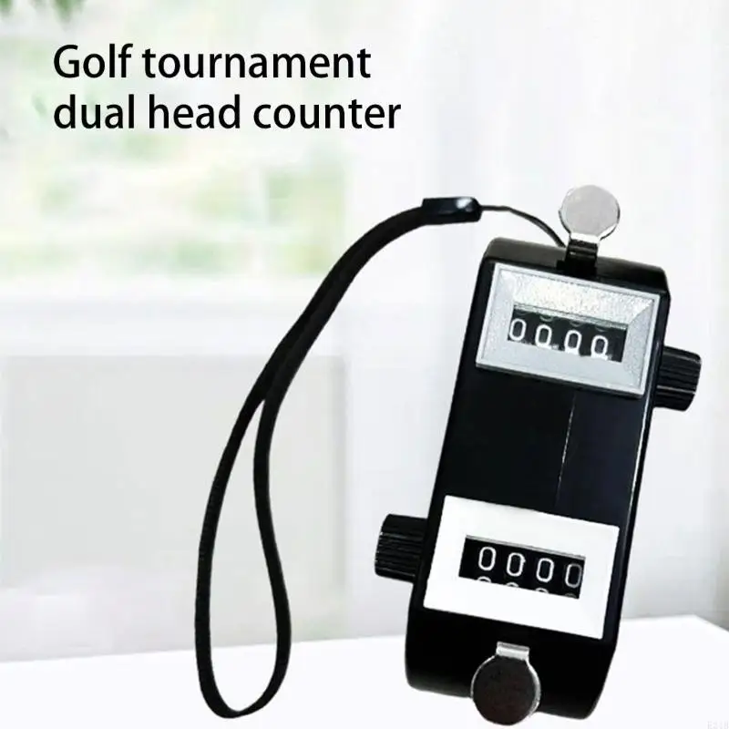E21B 4 Digit Golf Strokes Counter with Lanyard Sport Scoreboard Handy Scorer Portable