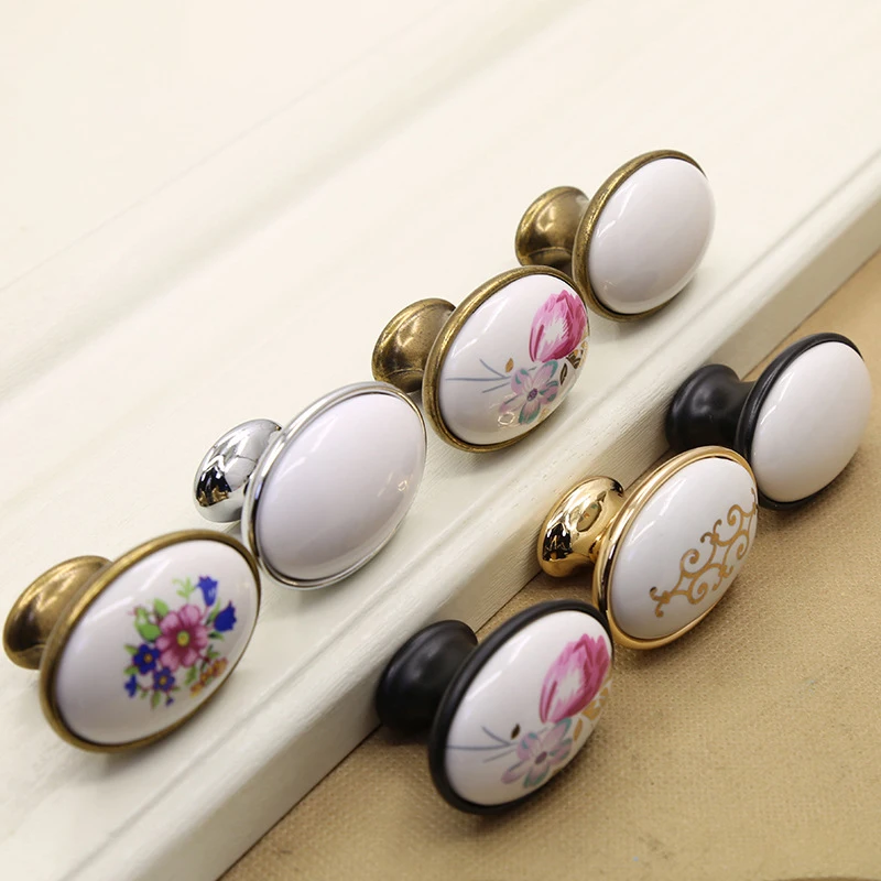 Modern Simple Oval Drawer Wardrobe Zinc Alloy Knob Shoe Cabinet Cabinet Door Single Hole Furniture Handle