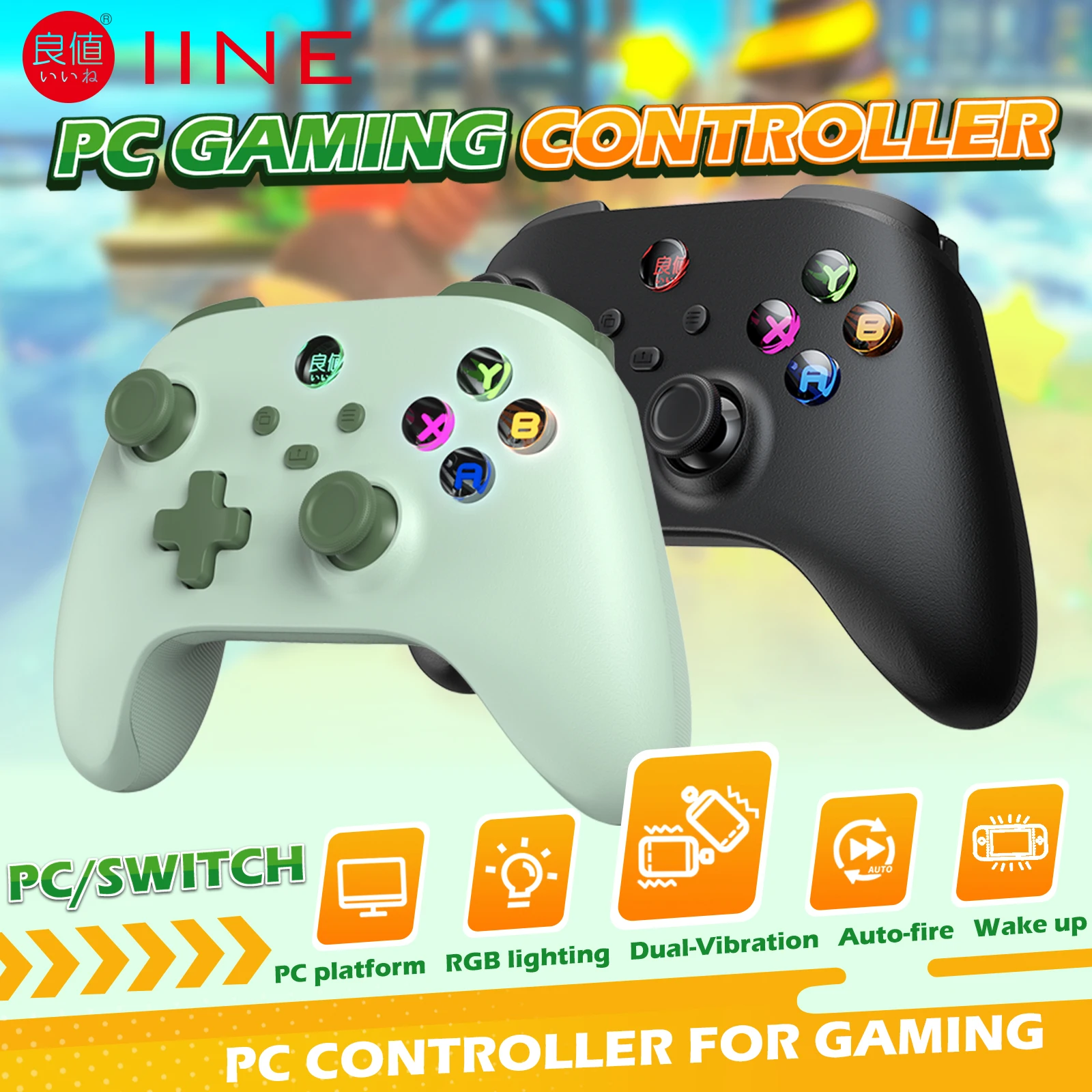 IINE for Switch/pro Wireless Game Controller bluetooth gamepad macro-program PC Windows 7/8/10/11 for NS Steam