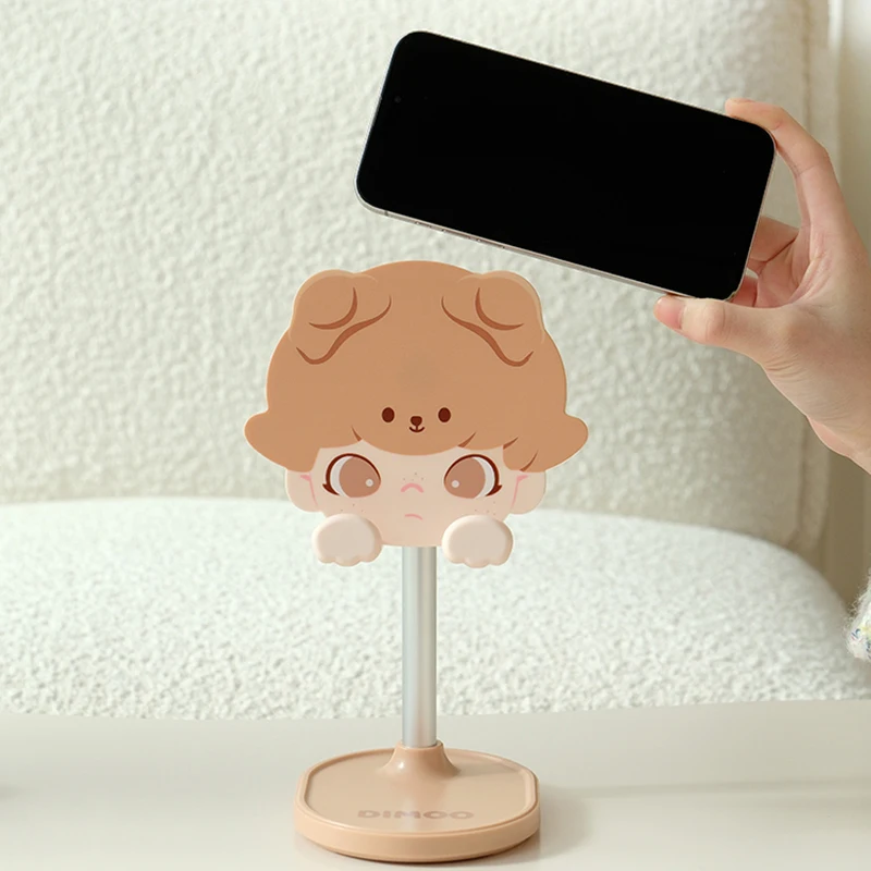 Pop Mart Dimoo Animal Kingdom Series Mobile Phone Holder Toys Doll Cute Anime Figure Desktop Ornaments Collection