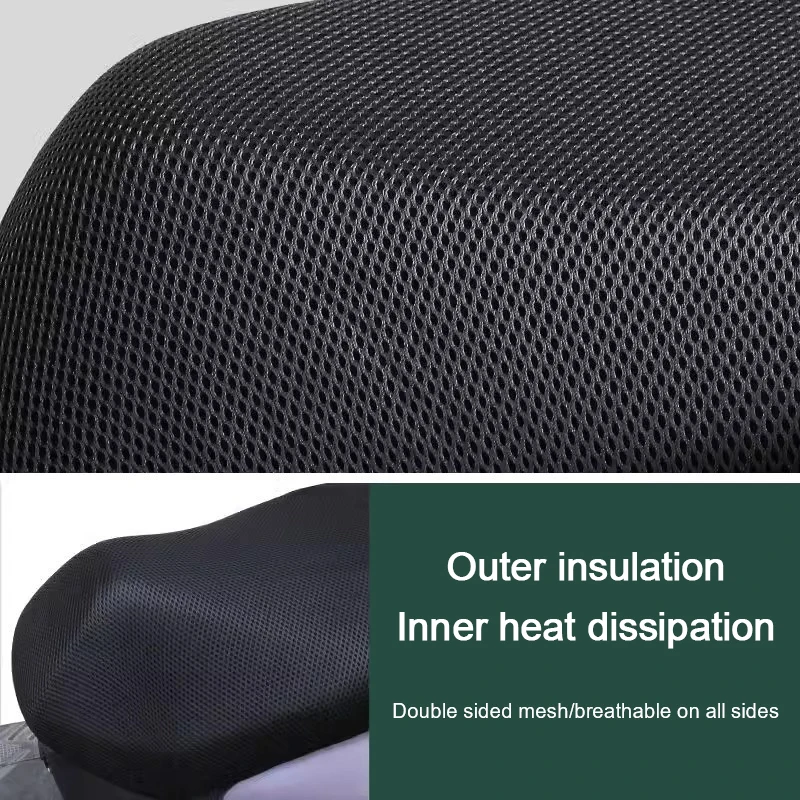 Juste de siège respirante universelle en maille 3D pour moto, coussin de protection de siège, protection solaire d'été, housse de siège coordonnante pour scooter