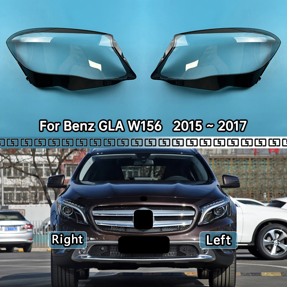 

For Mercedes-Benz GLA W156 GLA200 GLA220 GLA260 2015 2016 2017 Headlight Transparent Cover Lampshade Headlamp Shell Plexiglass