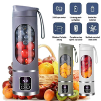 Portable Electric Juicer USB Wireless Charging Mini Juicer Bottle 450ml Cup Fruit Mixer Electric Hand Mixer For Home