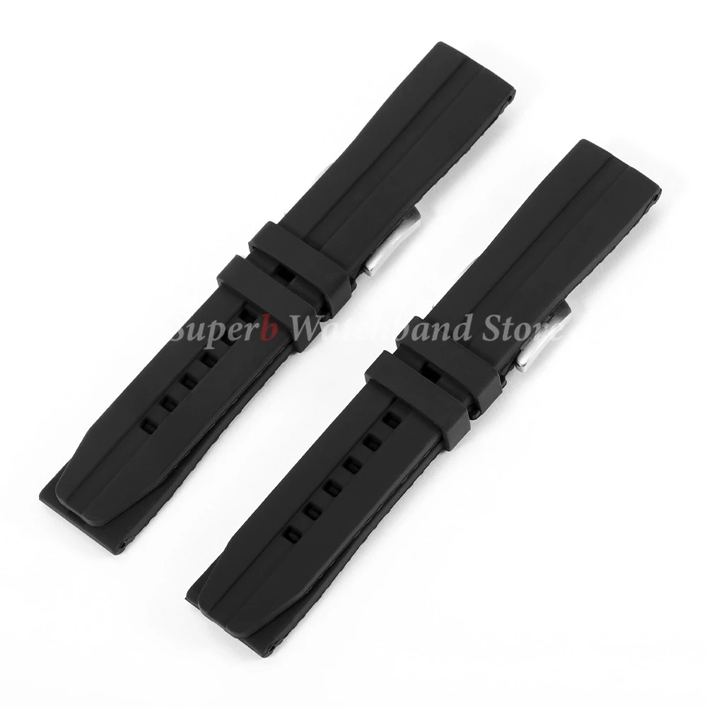 Cinturino per orologio in silicone a lunghezza estesa 18mm 20mm 22mm 24mm Bracciale per Seiko per Omega per Huawei Cinturini sportivi impermeabili