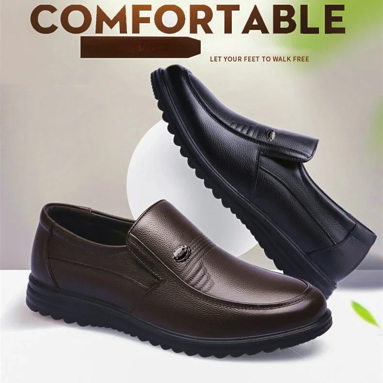 

Leather Shoes Men's Spring and Autumn Men's Business Comfortable Leather Shoes Casual Shoes Breathable Leather Shoes Male Shoes