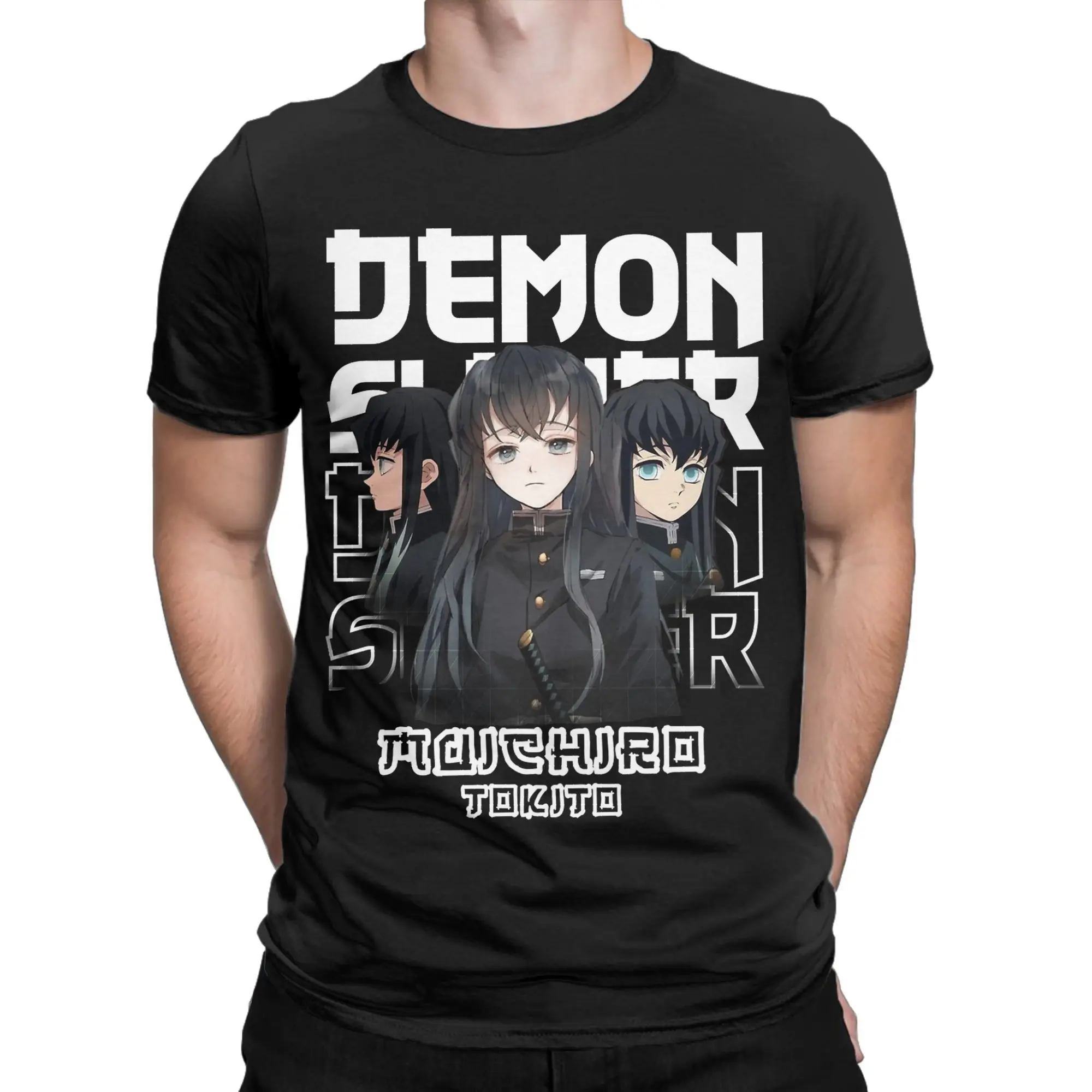 

Awesome Muichiro Tokito Demon Slayer T-Shirts Men O Neck 100% Cotton T Shirt Short Sleeve Tees Classic Clothing