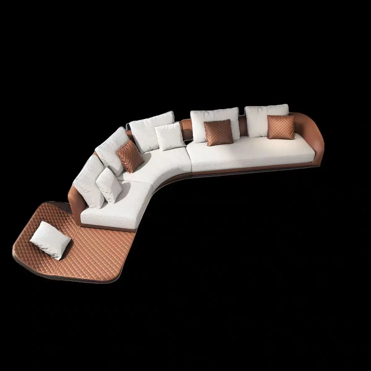 Apartment villa living room combination simple modern fabric method