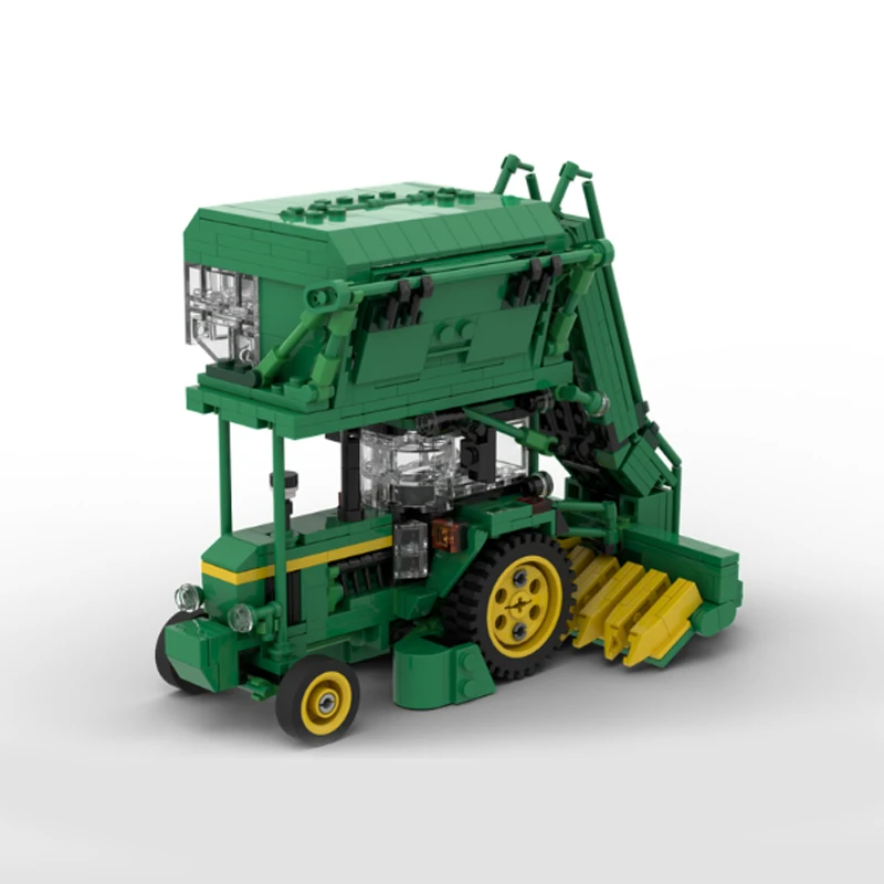 City Car Model MOC Building Bricks Agricultural Cotton Stripper Modular Technology Holiday Gifts Assemble Toys Suit Display
