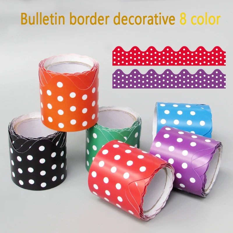 

5M/Roll Bulletin Border Trim Chalkboard Border Paper School Classroom Decor Trim Whiteboard Decals Wallpaper 8 Color