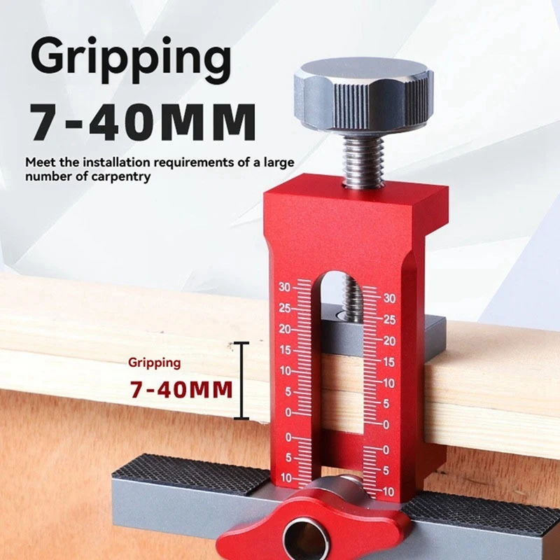 BAAG-จิ๊กยึดประตูตู้ Quick Positioning Hole Opening Tool ตู้อลูมิเนียมแบบปรับได้ Portable Cabinet Mount Locator