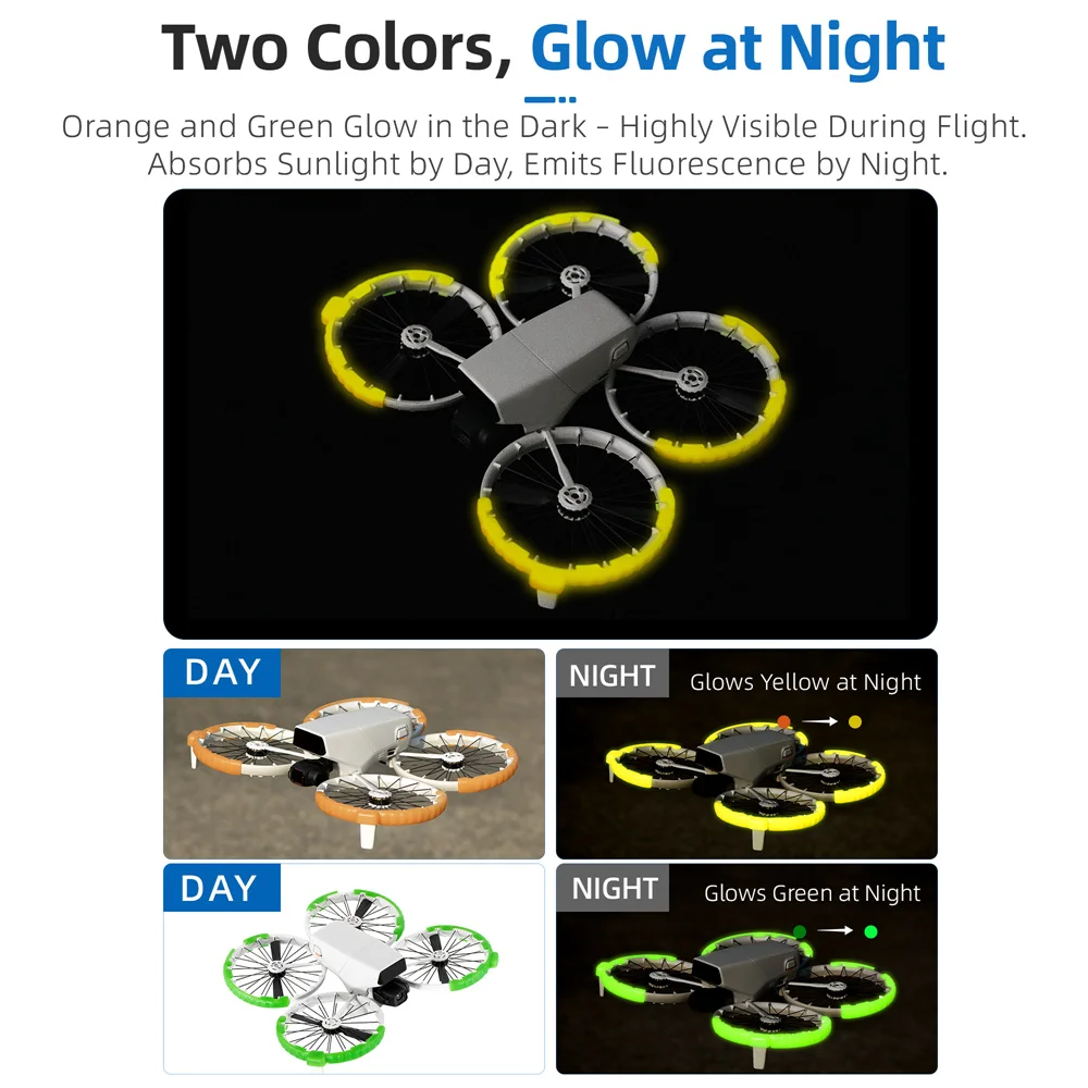 STARTRC Luminous Propeller Guard For DJI Flip Drone Protector Bumper Rings Propeller Anti-drop Lightweight Protection Cover