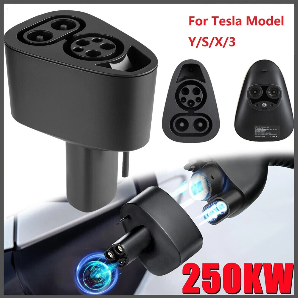 

Newest CCS 1 Fast Charging Adapter For Tesla Model 3/S/X/Y Up To 250KW DC Charger Combo Electric Vehicle Charger Adaptor