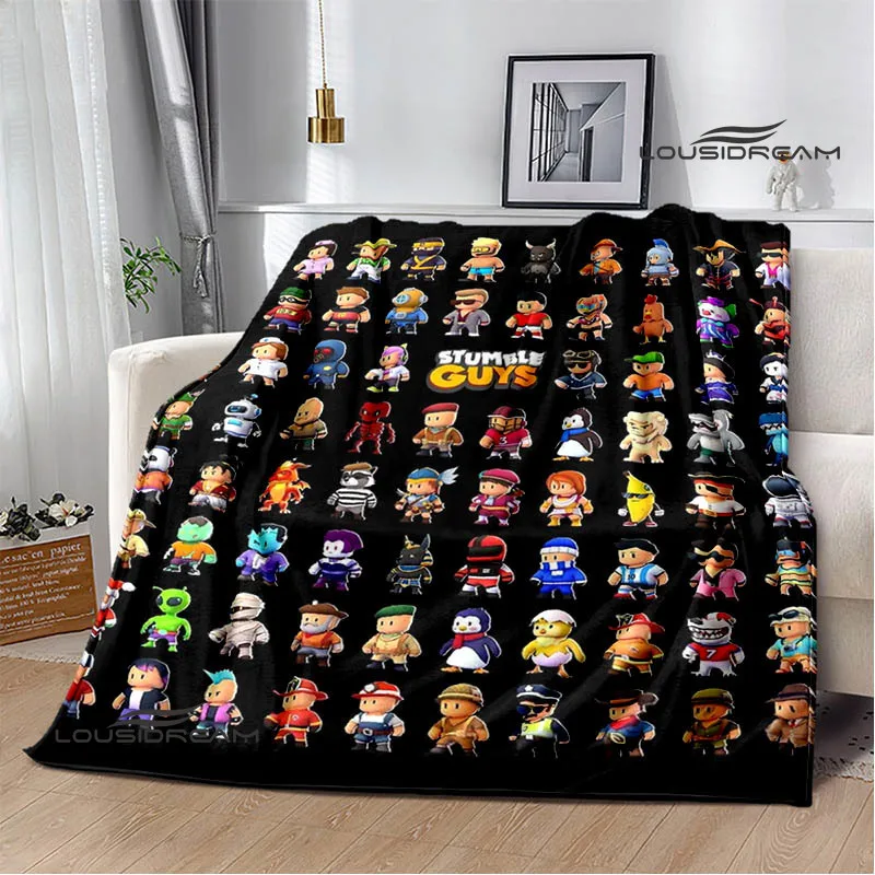 

3D game Cartoon Stumble-guys printed blankets Warm Flannel blanket Soft and comfortable blanket bed linings Birthday Gift