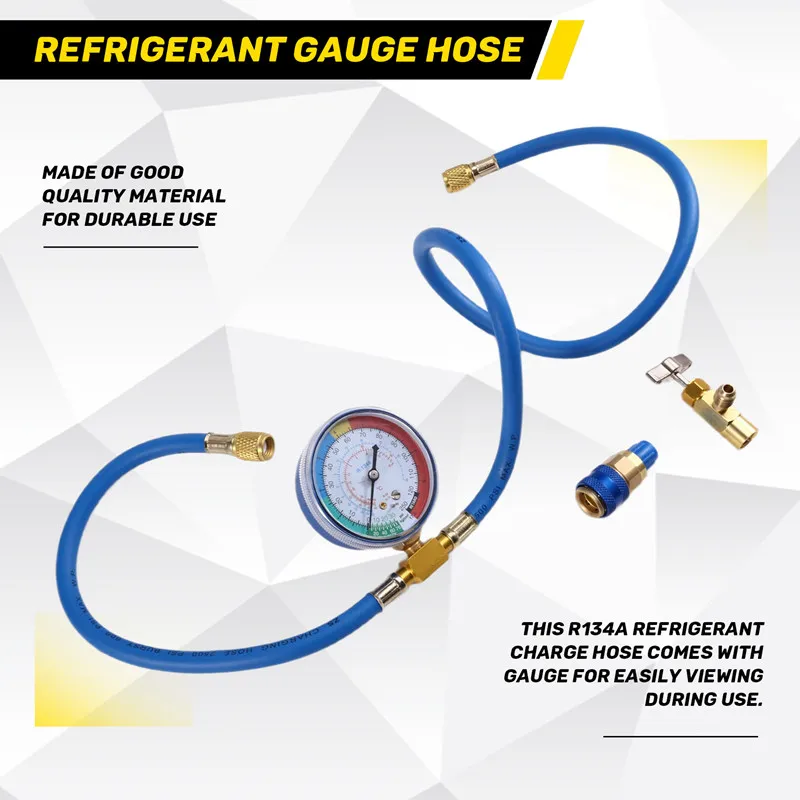 

R134A Air Conditioning Refrigerant Charging Hose with GaugeJAS