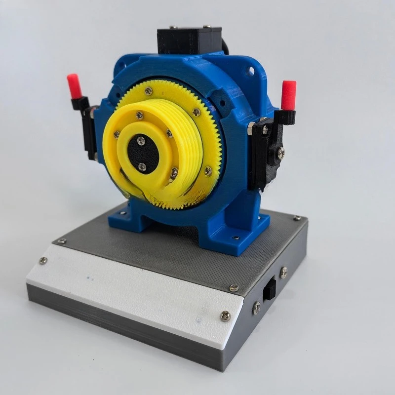 Elevator traction machine model 3D printing teaching simulation Elevator model Children's toys Small traction machine view 2