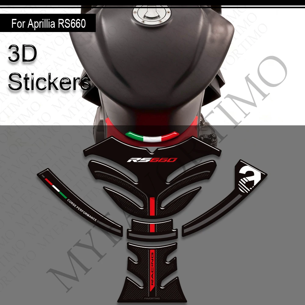 

Motorcycle For Aprilia RS660 RS 660 Tank Pad Cap TankPad Grips Gas Fuel Oil Kit Knee Fairing Fender Stickers Decals Protector