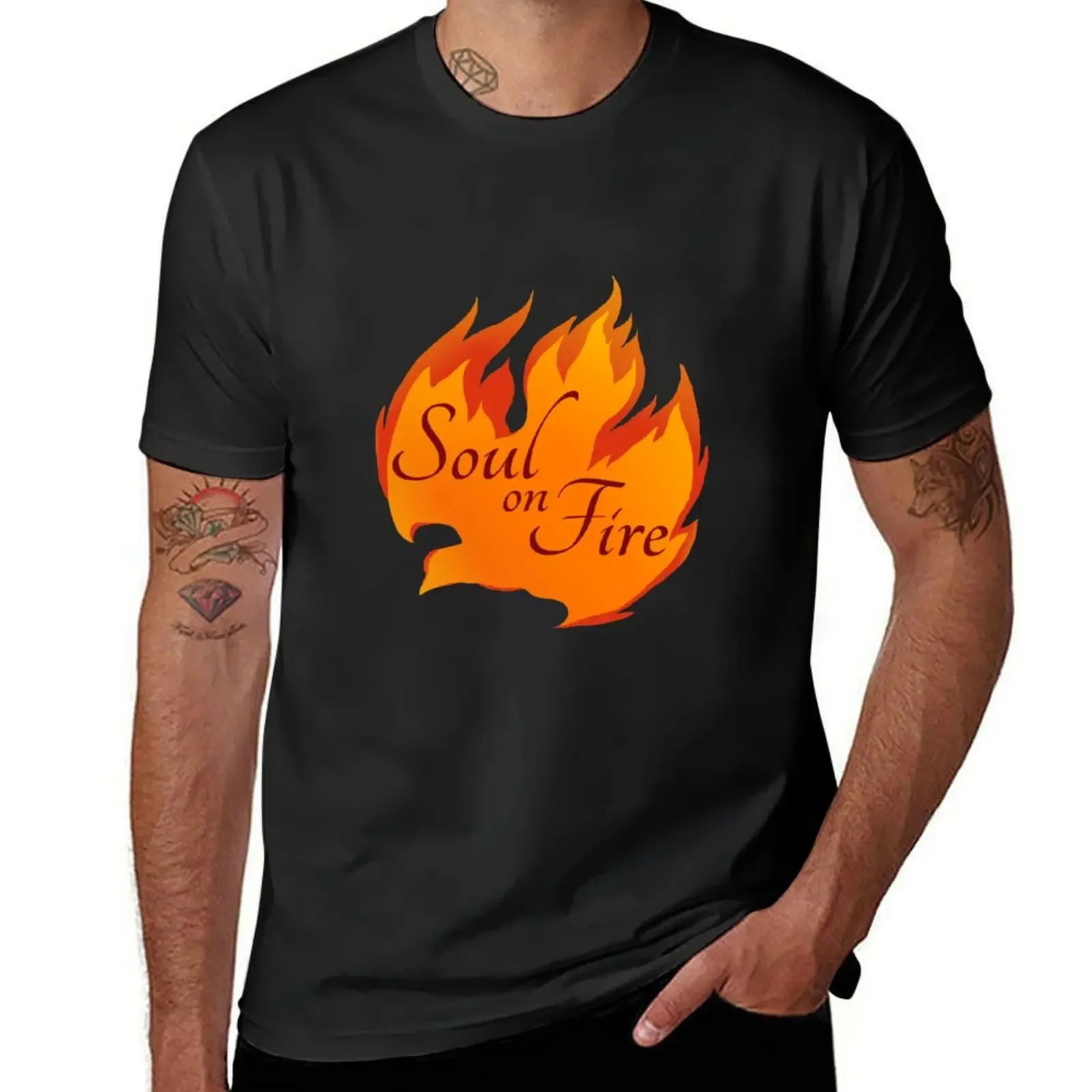 

Soul on Fire T-Shirt vintage clothes plus sizes plain black t shirts men