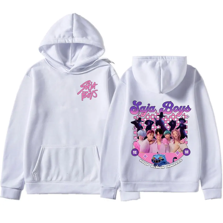 ساجا بوي Kpop هنتر هوديي ملابس Y2k مثيرة للاهتمام الكرتونية الجمالية البلوز الهيب هوب رجالي كم طويل بلوزات على الموضة غير رسمية #6