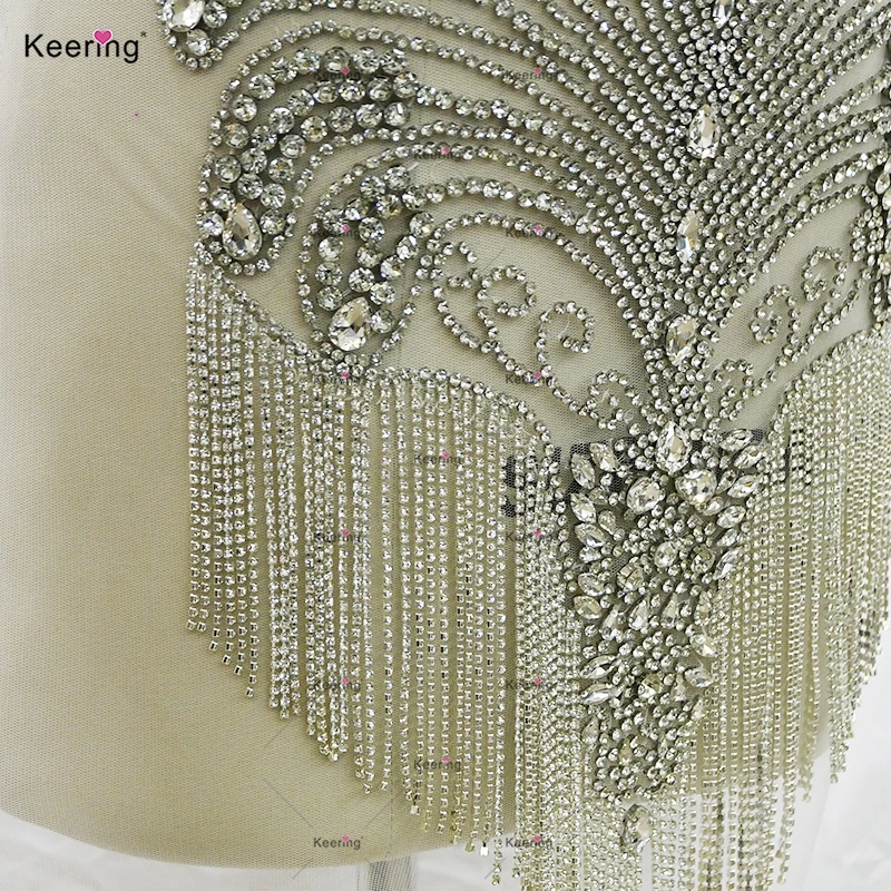 Imagem -05 - Rhinestone Applique Tassel para Vestido de Festa Moda 3d Popular Venda Quente Wdp455