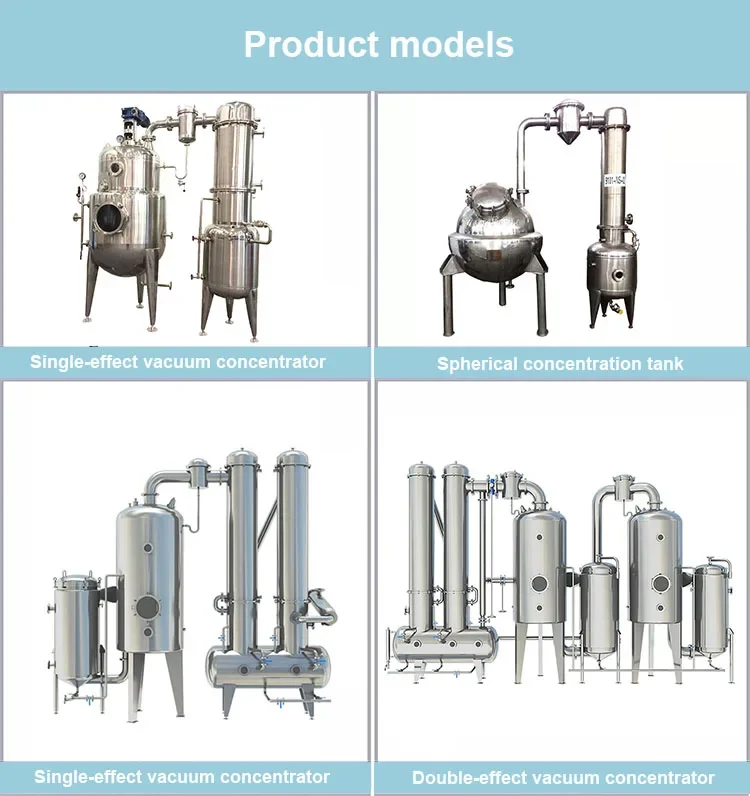 Ethanol Distiller Water Evaporation Equipment Concentrate Juice Making Machine