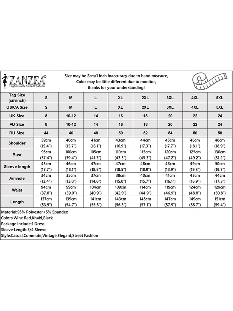 2025 Elegante Abito con maniche a lanterna ZANZEA Donne alla moda Maxi Abito lungo Estate Vestito estivo Casual Solid OL Abiti da lavoro Robe Femme