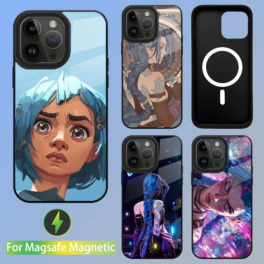 A-Arcane Jinx Phone Case For iPhone 15,14,13,12,11,Plus,Pro,Max Mini Magsafe Magnetic Wireless Charging