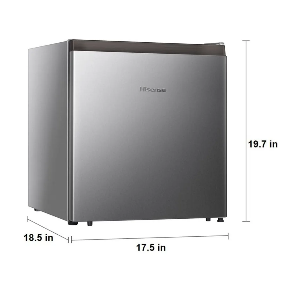 Nieuwe 1,6 Cu Ft compacte koelkast, minikoelkast met enkele deur, zilver