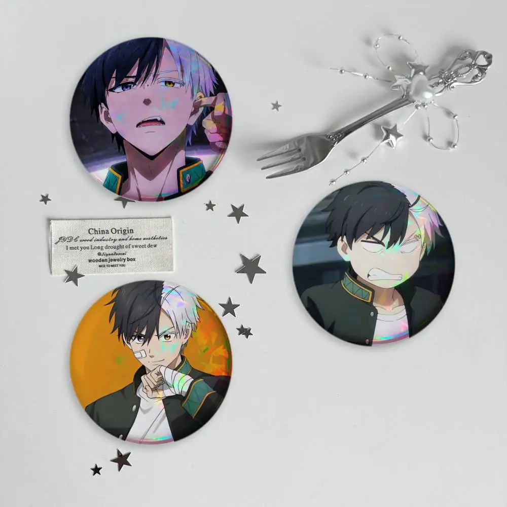 A-Anime W-WIND BREAKER Sakura Haruka Brooches Stylish Ornament Pins Exquisite Round Badge Bag Accessories Jewelry Gifts