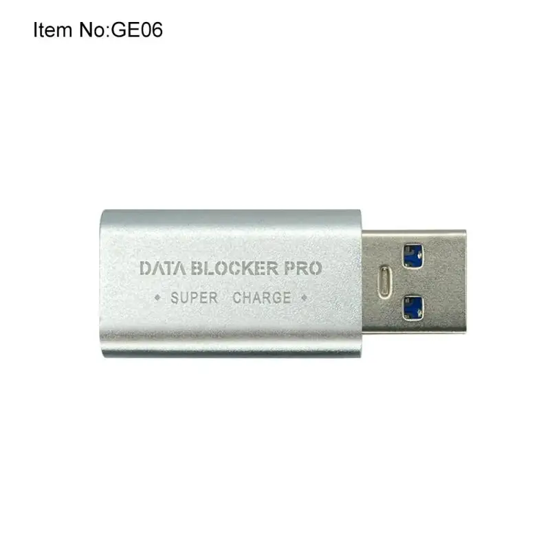 골드 오디오 리시버 USB 데이터 차단 충전 블록 데이터 플러그 앤 플레이 실버, 도난 방지 브러시, 우수한 방열