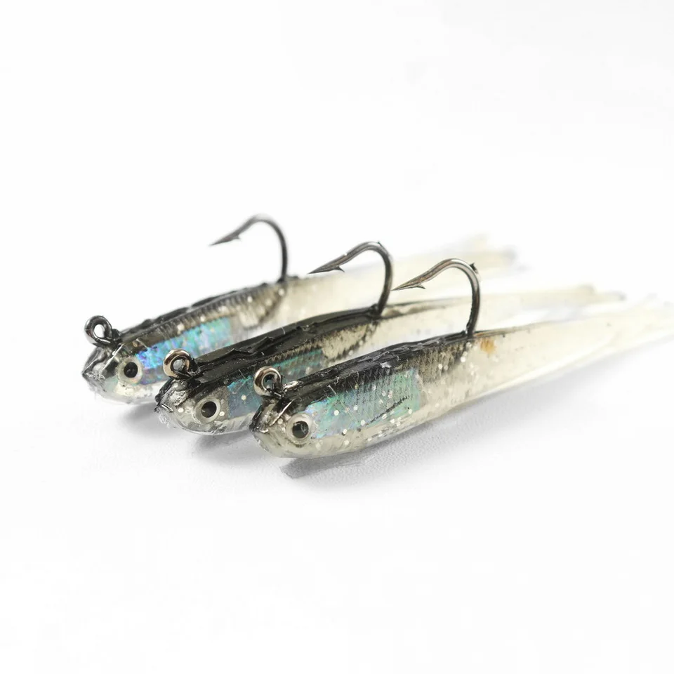 3 stücke Weicher Köder Shad Schwanz 70mm Mit Haken Fisch Künstliche Silikon Fisch Gabel Schwanz Wels Köder Angelgerät multi-Farbe – Detail 3