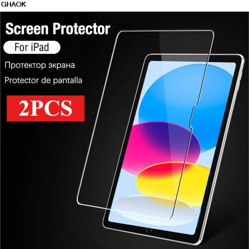 

2 шт. для iPad A16 11-го поколения, 11 дюймов, защитная пленка из закаленного стекла 9H или для iPad Air 11 дюймов M3 M2 10-го поколения, 10,9 дюймов, HD прозрачная защитная пленка