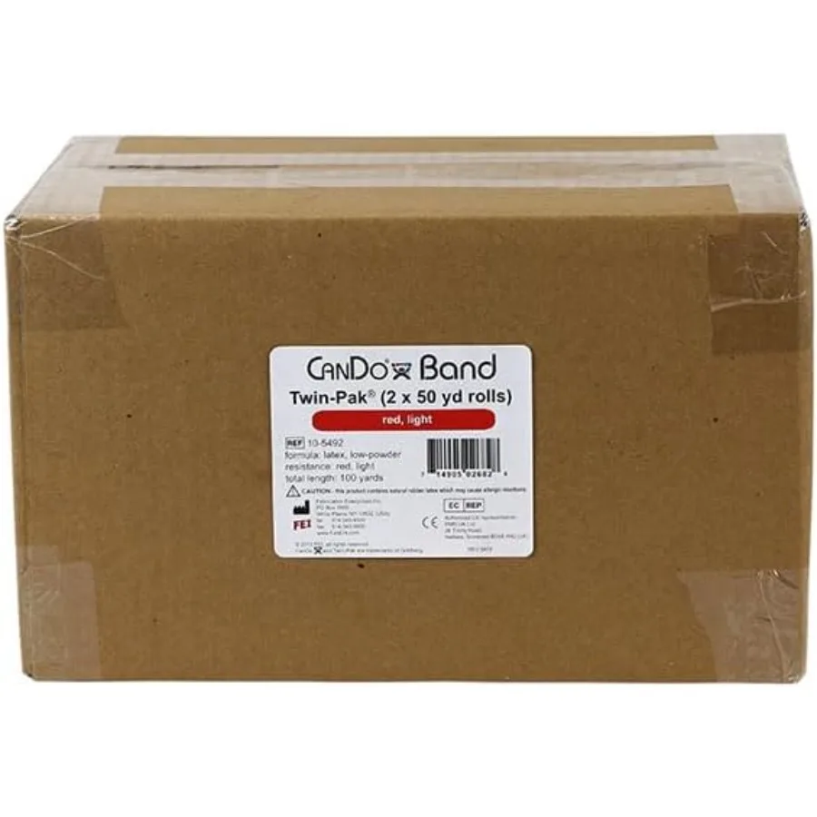 Bande d'exercice Twin-Pak rouge, 100 yards, pour l'entraînement de résistance, matériau élastique Durable, outil d'entraînement haute Performance