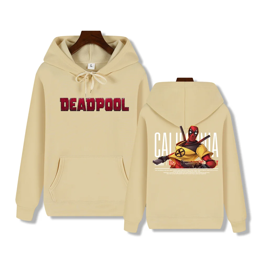 Marvel Deadpool Creative Fun print Autumn/Winter Comfortable soft thickened men's high quality casual warm street hoodie