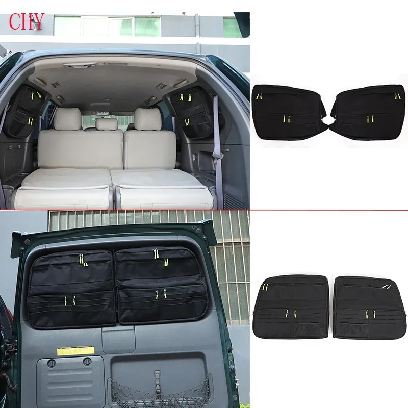 

For Toyota Land Cruiser Prado FJ120 Oxford Cloth Black Car tailgate side window tool storage bag storage box interior accessorie