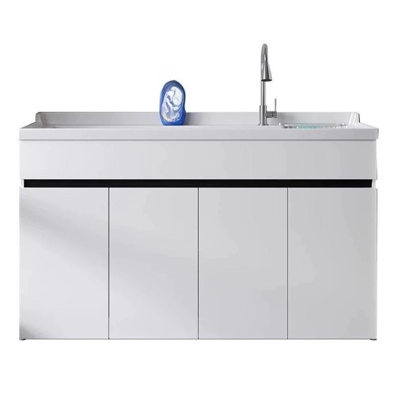 Balcony laundry cabinet sweeping robot significant other hand washbasin laundry table laundry sink integrated cabinet
